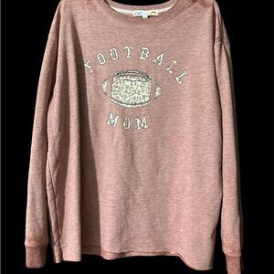 Football mom long sleeve shirt crewneck pullover Small Med NWT